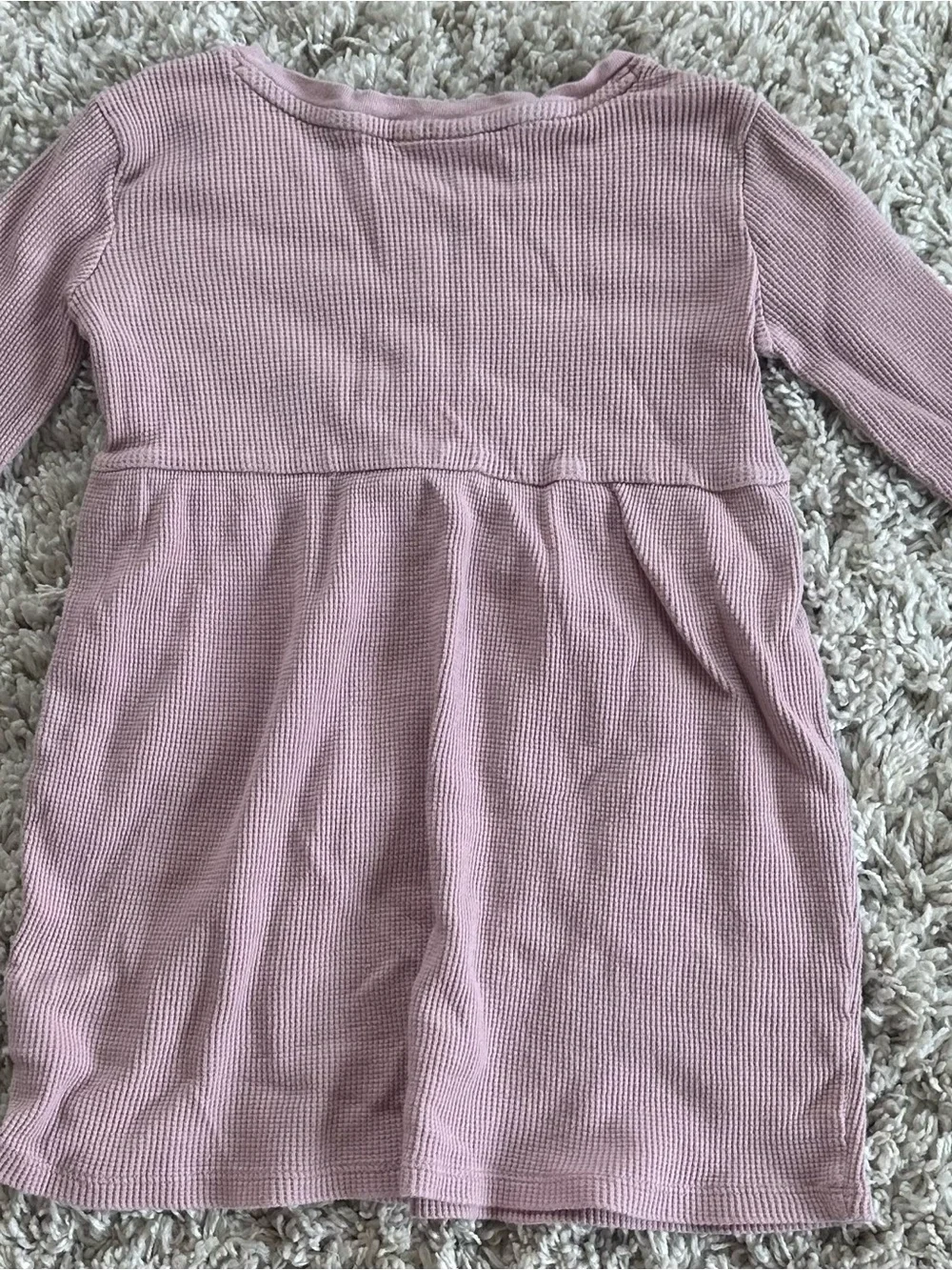 GAP Girls Dusty Pink Ribbed Henley Dress